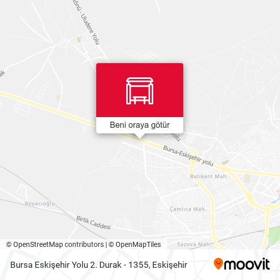 Bursa Eskişehir Yolu 2. Durak - 1355 harita