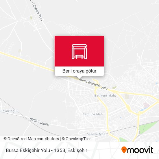 Bursa Eskişehir Yolu - 1353 harita