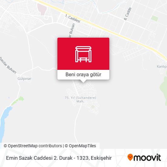 Emin Sazak Caddesi 2. Durak - 1323 harita