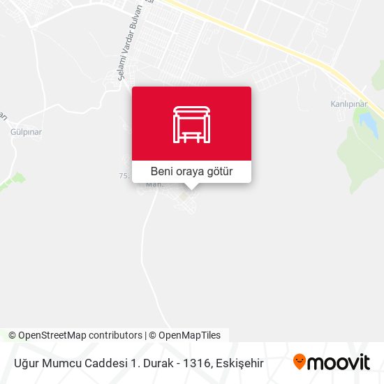 Uğur Mumcu Caddesi 1. Durak - 1316 harita