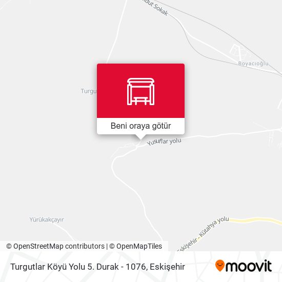 Turgutlar Köyü Yolu 5. Durak - 1076 harita