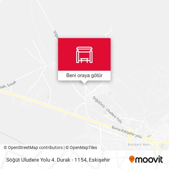 Söğüt Uludere Yolu 4. Durak - 1154 harita