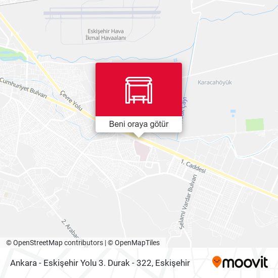 Ankara - Eskişehir Yolu 3. Durak - 322 harita