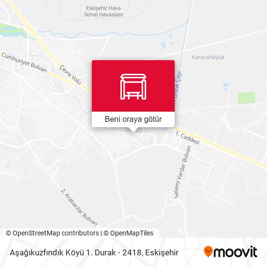 Aşağıkuzfındık Köyü 1. Durak - 2418 harita