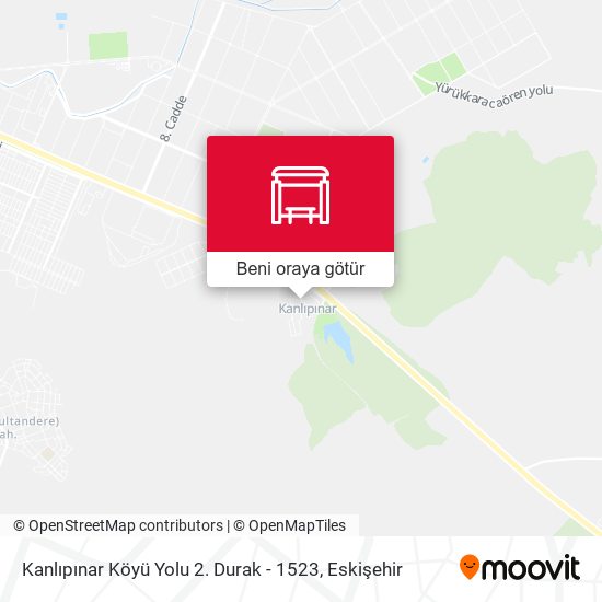 Kanlıpınar Köyü Yolu 2. Durak - 1523 harita