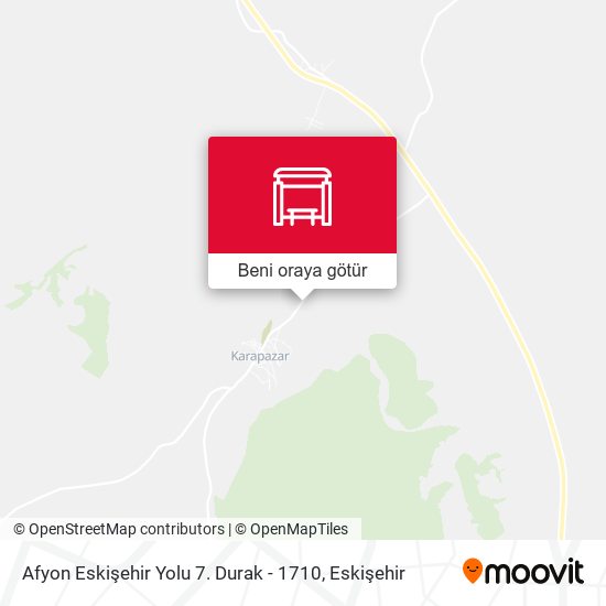 Afyon Eskişehir Yolu 7. Durak - 1710 harita