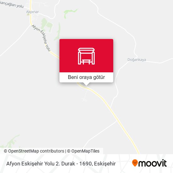 Afyon Eskişehir Yolu 2. Durak - 1690 harita