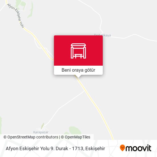 Afyon Eskişehir Yolu 9. Durak - 1713 harita