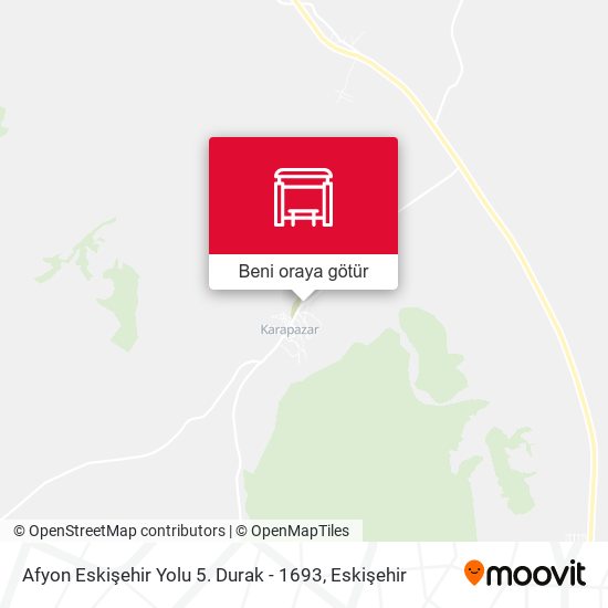 Afyon Eskişehir Yolu 5. Durak - 1693 harita