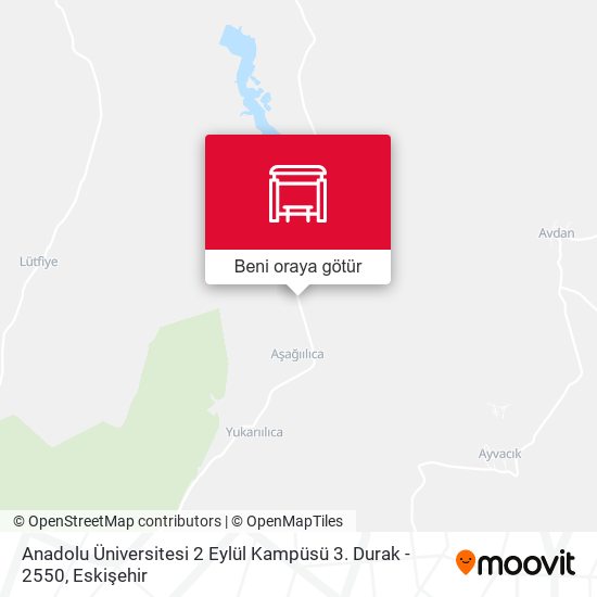 Anadolu Üniversitesi 2 Eylül Kampüsü 3. Durak - 2550 harita