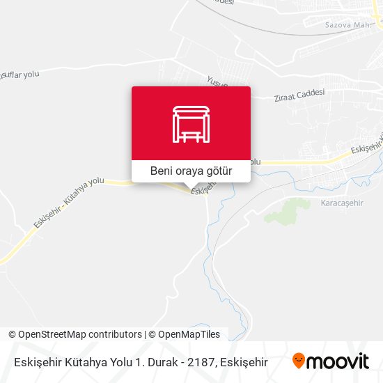 Eskişehir Kütahya Yolu 1. Durak - 2187 harita