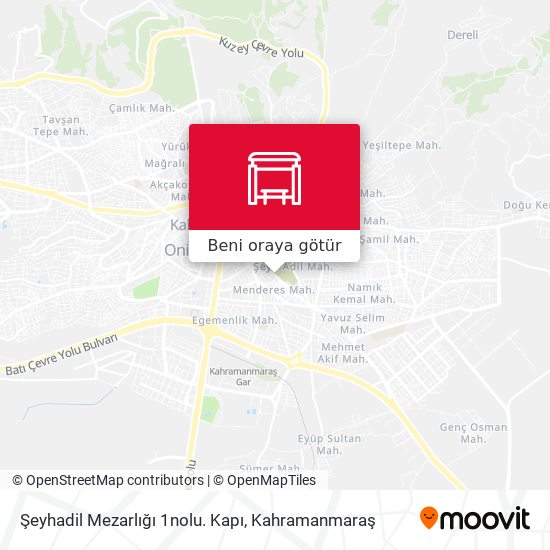 Şeyhadil Mezarlığı 1nolu. Kapı harita