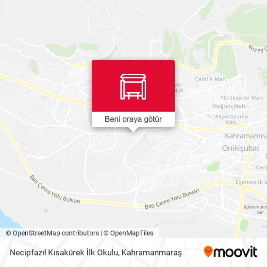 Necipfazıl Kısakürek İlk Okulu harita