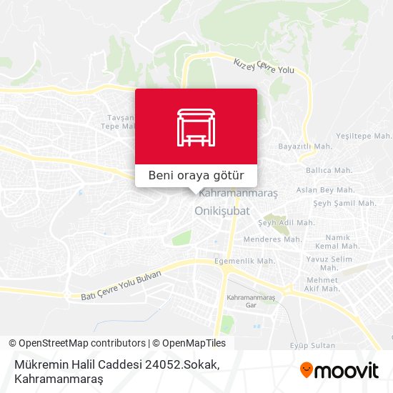 Mükremin Halil Caddesi  24052.Sokak harita