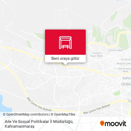Aile Ve Sosyal Politikalar İl Müdürlüğü harita