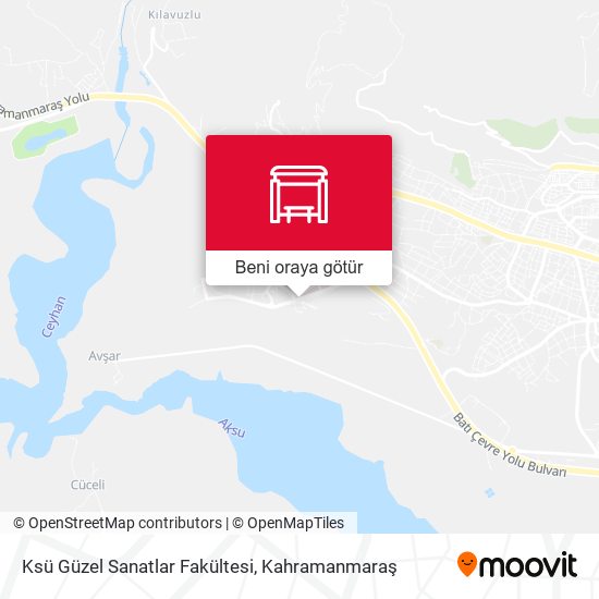 Ksü Güzel Sanatlar Fakültesi harita