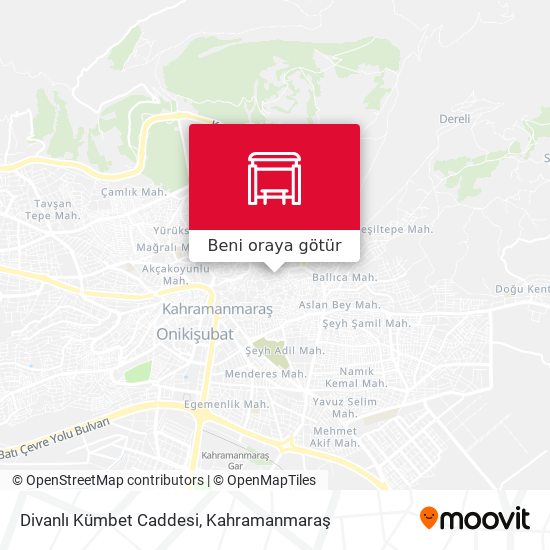 Divanlı Kümbet Caddesi harita