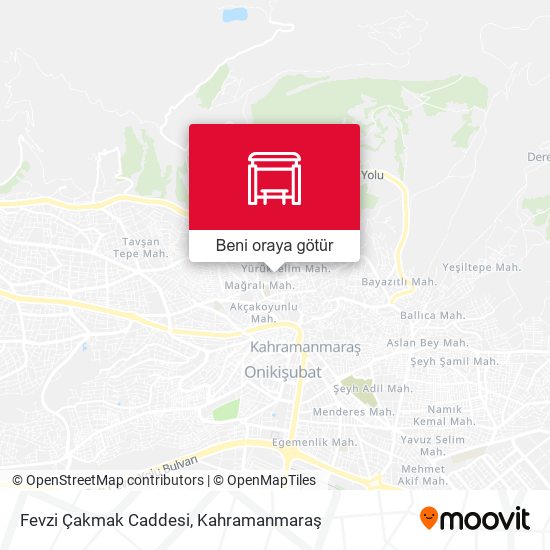 Fevzi Çakmak Caddesi harita