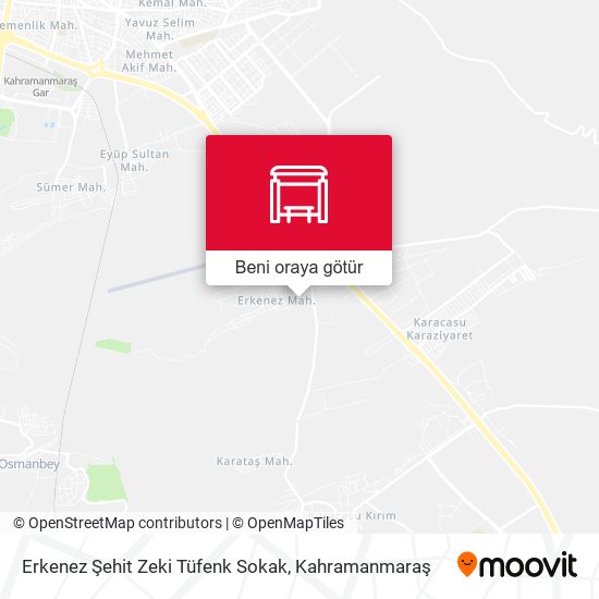 Erkenez Şehit Zeki Tüfenk Sokak harita