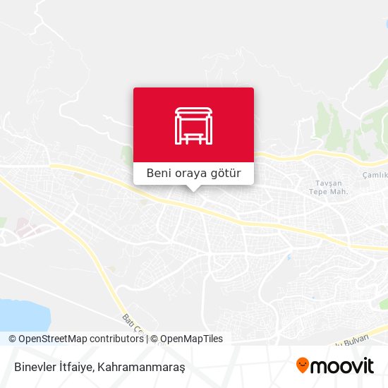 Binevler İtfaiye harita