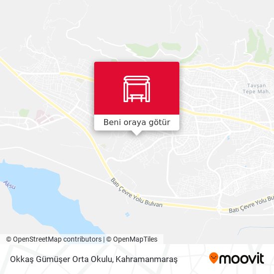 Okkaş Gümüşer Orta Okulu harita
