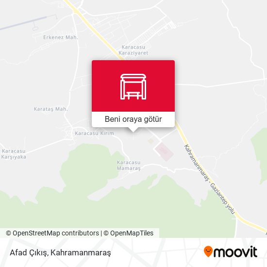 Afad Çıkış harita