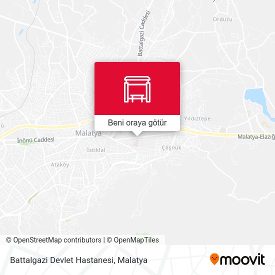 Battalgazi Devlet Hastanesi harita