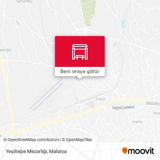 Yeşiltepe Mezarlığı harita