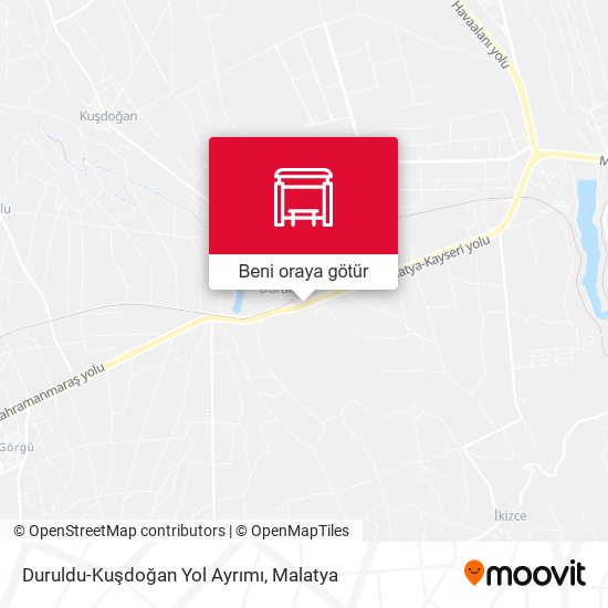 Duruldu-Kuşdoğan Yol Ayrımı harita
