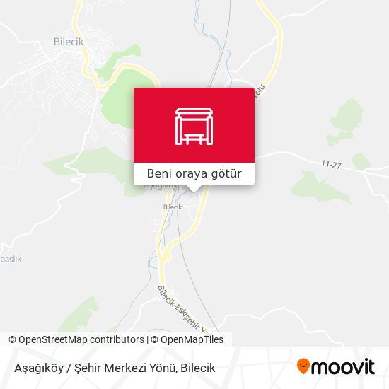 Aşağıköy / Şehir Merkezi Yönü harita