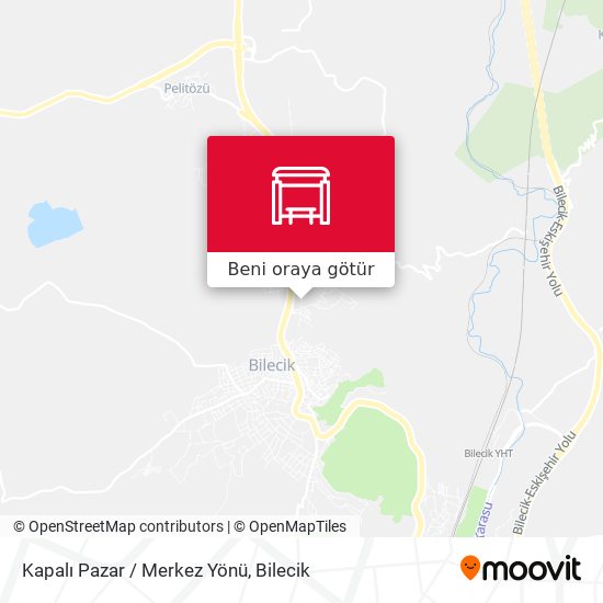 Kapalı Pazar / Merkez Yönü harita