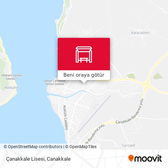 Çanakkale Lisesi harita