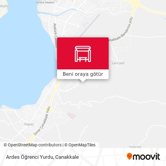 ardes ogrenci yurdu canakkale nerede otobus veya vapur ile nasil gidilir