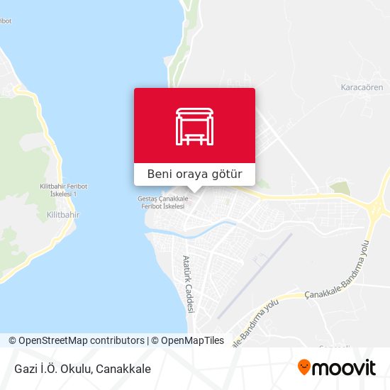 Gazi İ.Ö. Okulu harita