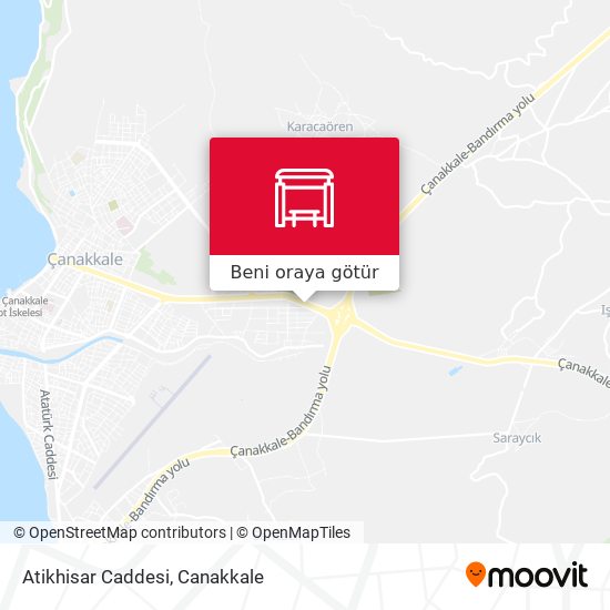 Atikhisar Caddesi harita