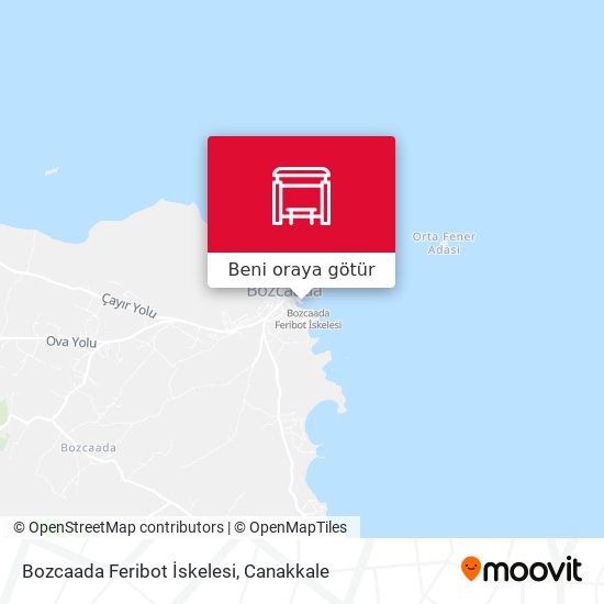 Bozcaada Feribot İskelesi harita