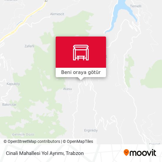 Cinali Mahallesi Yol Ayrımı harita