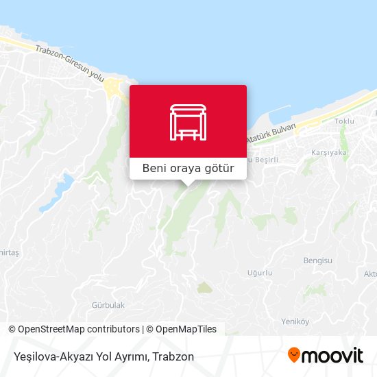 Yeşilova-Akyazı Yol Ayrımı harita