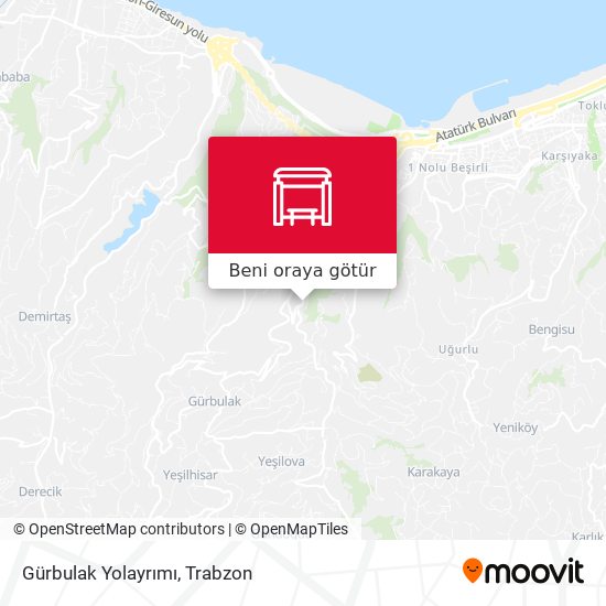 Gürbulak Yolayrımı harita