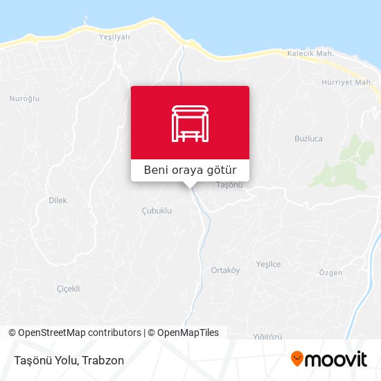 Taşönü Yolu harita