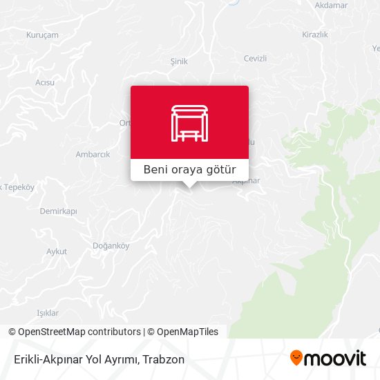 Erikli-Akpınar Yol Ayrımı harita