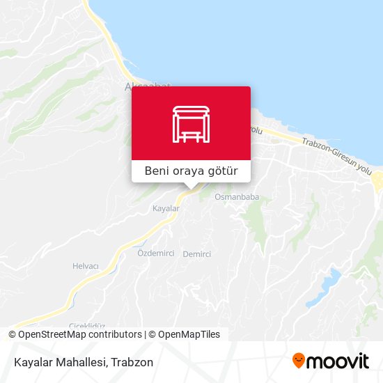 Kayalar Mahallesi harita