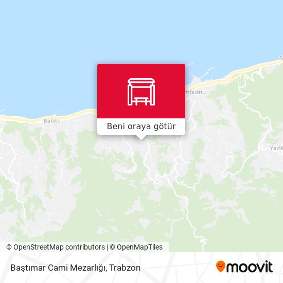 Baştımar Cami Mezarlığı harita