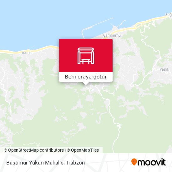 Baştımar Yukarı Mahalle harita