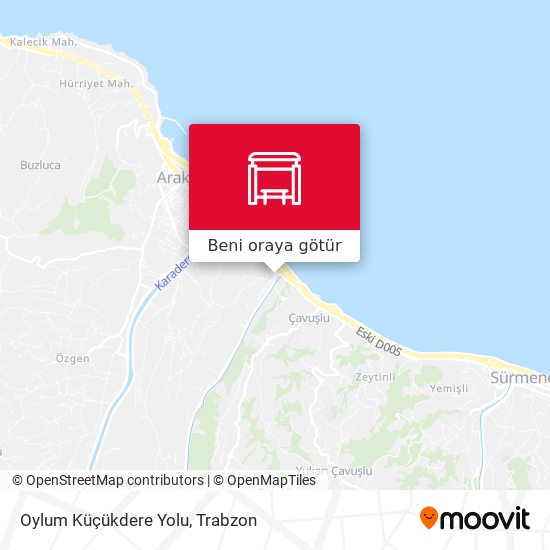 Oylum Küçükdere Yolu harita