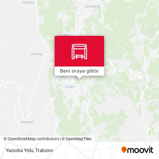 Yazıoba Yolu harita
