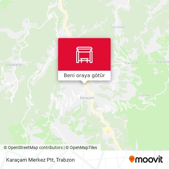 Karaçam Merkez Ptt harita