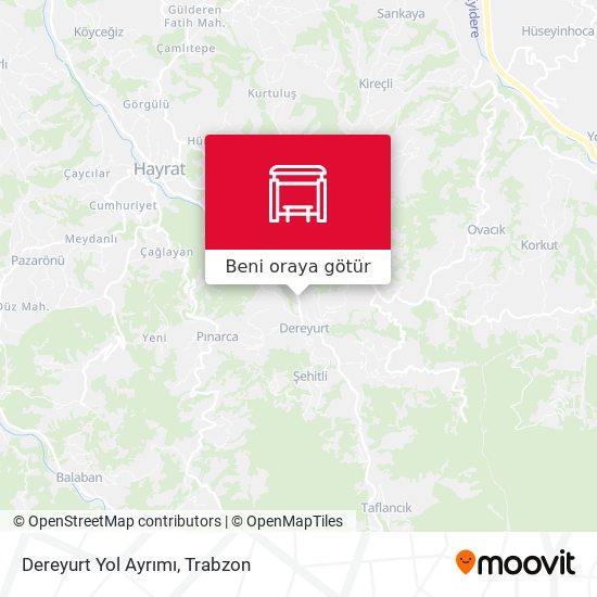 Dereyurt Yol Ayrımı harita