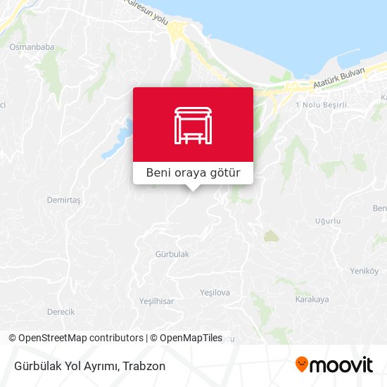 Gürbülak Yol Ayrımı harita