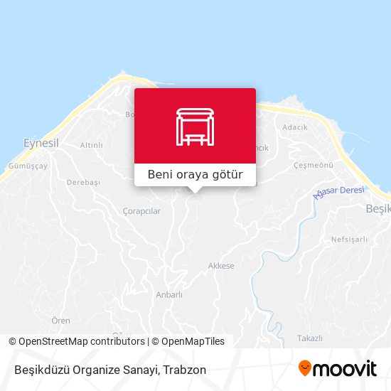 Beşikdüzü Organize Sanayi harita